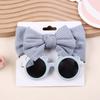Baby Hair Accessories Summer Infant Headband Sunglasses Sun Protection Beach Kids Sun Glasses Head Band Set 2Pcs/Pack