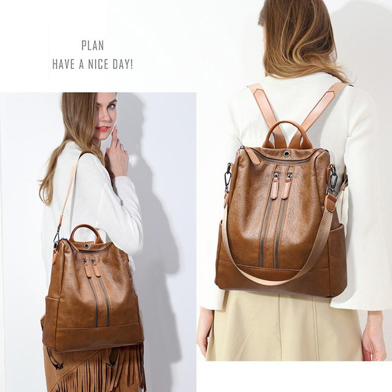 Женская сумка-рюкзак из дикой кожи, женский рюкзак, модный рюкзак для школьников средней школы, сумка для девочек-подростков, школьная сумка, женская сумка
