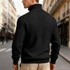 Мужская повседневная свободная однотонная спортивная толстовка с текстурой, на молнии, с длинным рукавом и воротником-стойкой для улицы