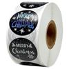 50-500Pcs 1 Inch Golden Font Merry Christmas Sticker Thank You Sticker Seal Label For Envelope Gift Wrapping Stationery Decor