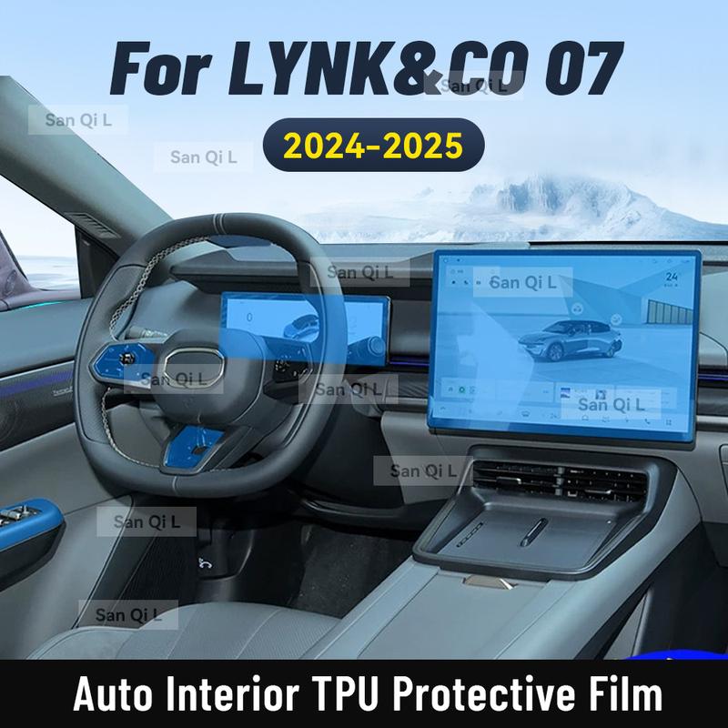 Interior TPU for LYNK & CO 07 2024 2025 Protective Film Cover Anti-Scratch Gearbox Panel Navigation Screen Automotive