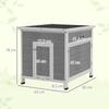 Wooden Duck House with Asphalt Roof, Light Grey, 63 x 82 x 76 cm