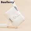 Baellerry Women Fashion Short Wallets Casual Tri-fold Coin Purse Double Zipper Card Holder Purses