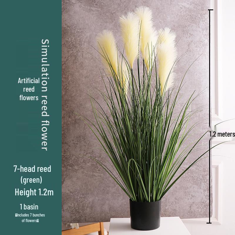Nordic Faux Reed Grass & Foxtail Flower Floor Decor for Living Room