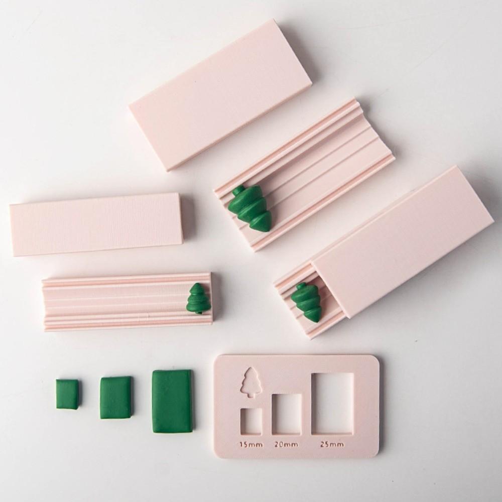 Rolling Rubbing Soft Clay Xmas Tree Mold Polymer Clay Maker DIY Jewelry Earrings Necklaces