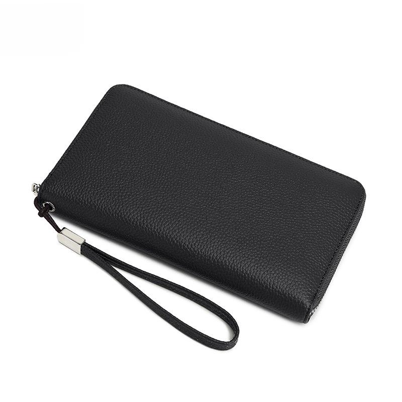 Women's Genuine Leather Long Wallet 2023 - European & American Style, Large Capacity Clutch with Multiple Card Slots, First Layer Cowhide.