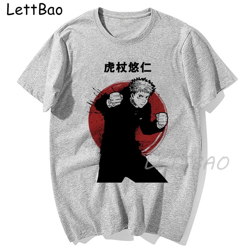 Смешная футболка Jujutsu Kaisen Аниме футболка с коротким рукавом Принт Сатору Годжо Летние топы Японский стиль