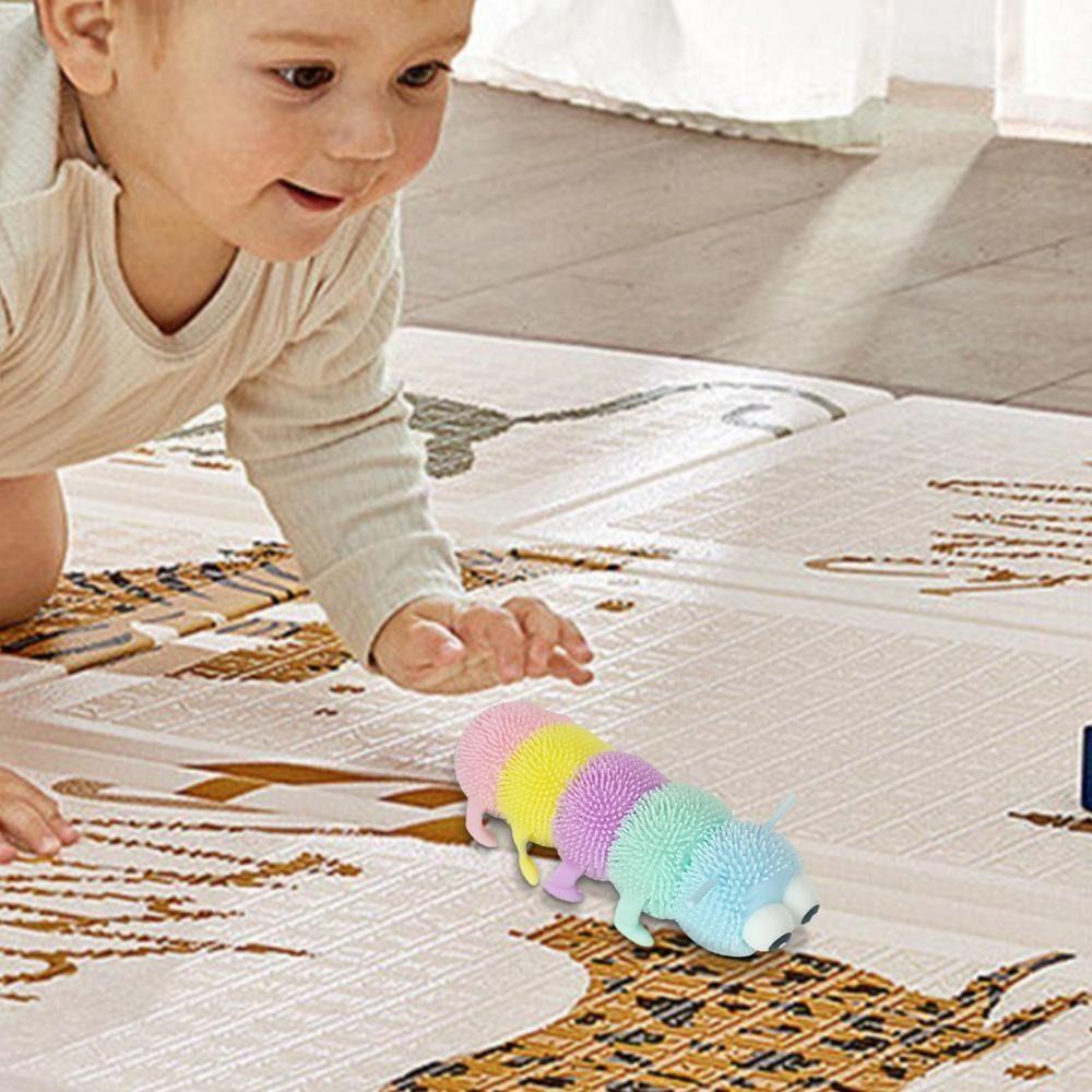 Squeeze Toy Luminous Caterpillar Toy Fidget Squeeze Antistress Soft Squish Decompression Toy