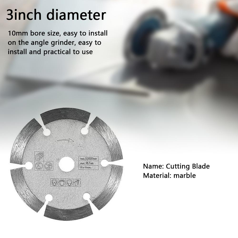 3inch Dolomite Cutting Blade 75*1.2*10mm Grinding Wheel Blade Angle Grinder Sawblade for Cutting