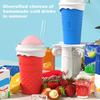Slushie Cup with Lid & Brush Portable Smoothie Squeeze Cup for Milk Juices And Ice Cream Make Innovative Milkshake Maker