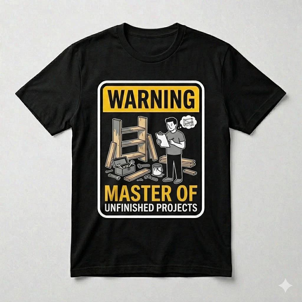 Master Of Unfinished Projects Funny DIY Dad Humor Shirt