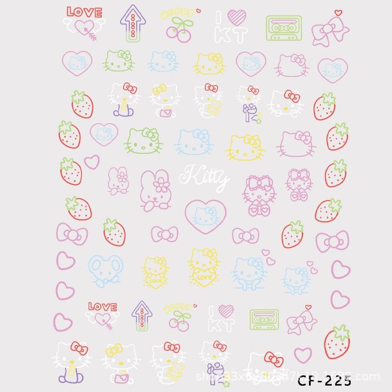 Kawaii Relief Stickers Cute Anime Student DIY Waterproof Nail Stickers Decorative Toy Women Accessories