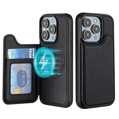 Для Magsafe Магнитный кожаный чехол для телефона для IPhone 17 Air 16E 16 15 Plus 14 13 12 Pro Max Кошелек с держателем для карт Чехол