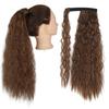 XINRAN Corn Wavy Long Ponytail Synthetic for Women Hairpiece Wrap On Clip Hair Extensions Black Brown Pony Tail Blonde Hair