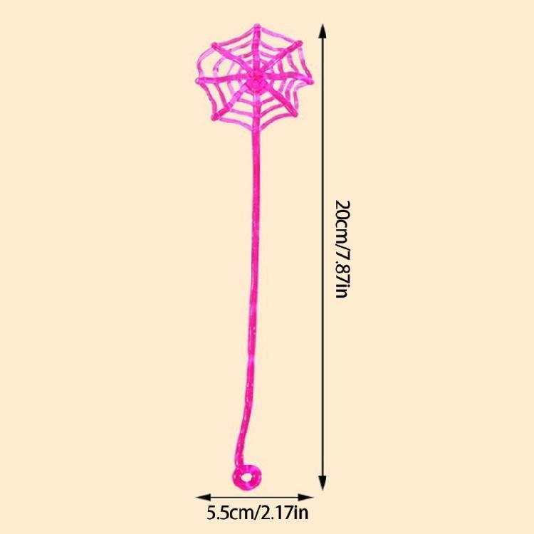 30Pcs Sticky Spiderweb Halloween Decorations For Kids Student Classroom Prize Holiday Party Decoration Random Color