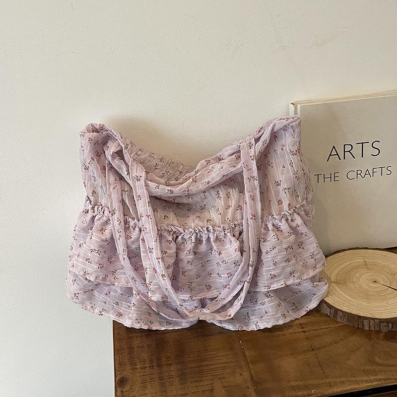 Модная женская сумка-тоут с цветочным принтом, новая летняя сумка в стиле кэжуал через плечо большой вместимости