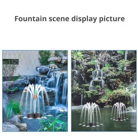 Фонтан на солнечной энергии с красочным светом, водонепроницаемая автоматическая зарядка, простая установка, интеллектуальный мини-солнечный насос, декор для фонтана