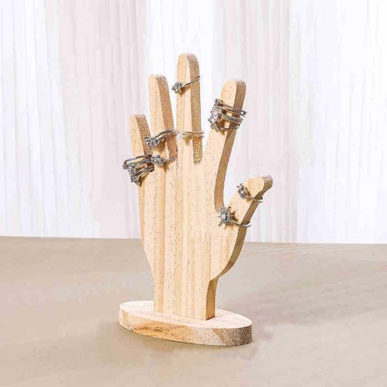 Подставка для ювелирных изделий, держатель для пальцев, прочная конструкция, высокая устойчивость, многоцелевой, декоративный, деревянный