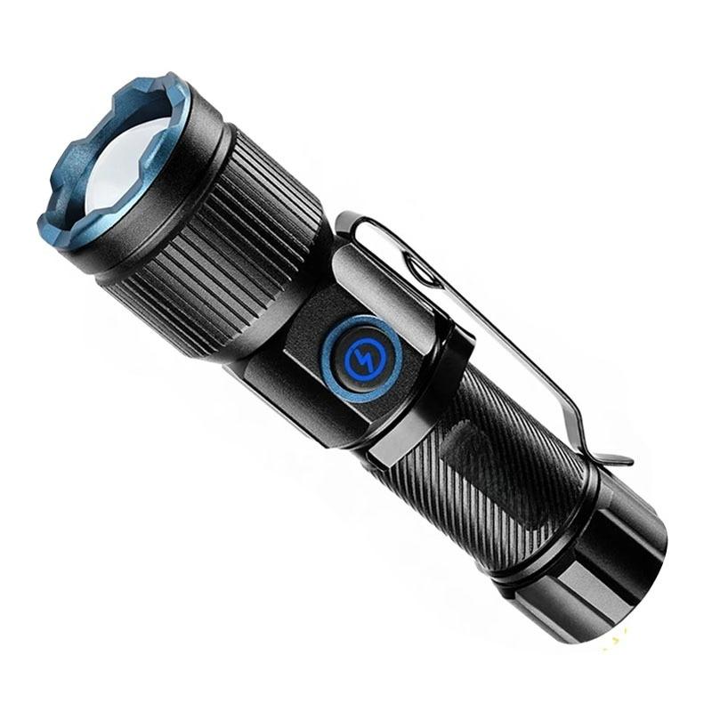 Мини-фонарик с зумом, луч белого света, перезаряжаемый, портативный, для ребенка, для леди, для рюкзака, карманный, для дома, для улицы, магнитный, рабочий, аварийный