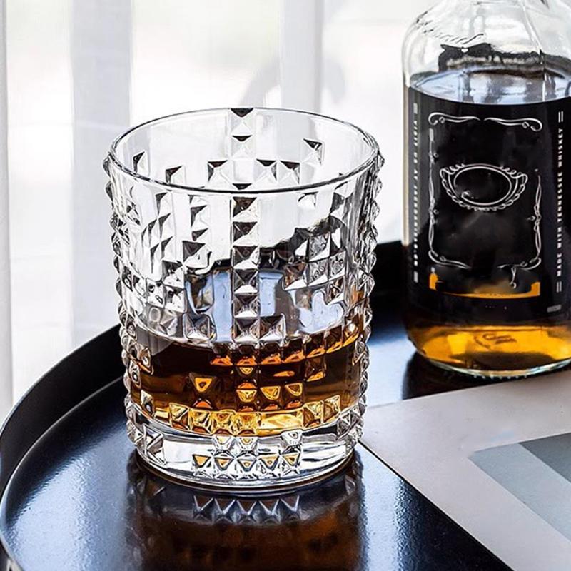 Набор из 2 стаканов для питья объемом 315 мл/350 мл, стеклянная чашка Diamond Glass Cup, высококачественные стаканы для коктейля Mojito, кружка для американского кофе со льдом, бутылка для воды