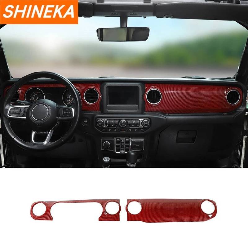 SHINEKA Car Center Console Decoration Cover for Jeep Wrangler JL 2018-2023/for Jeep Gladiator JT 2018-2023 Interior Accessories