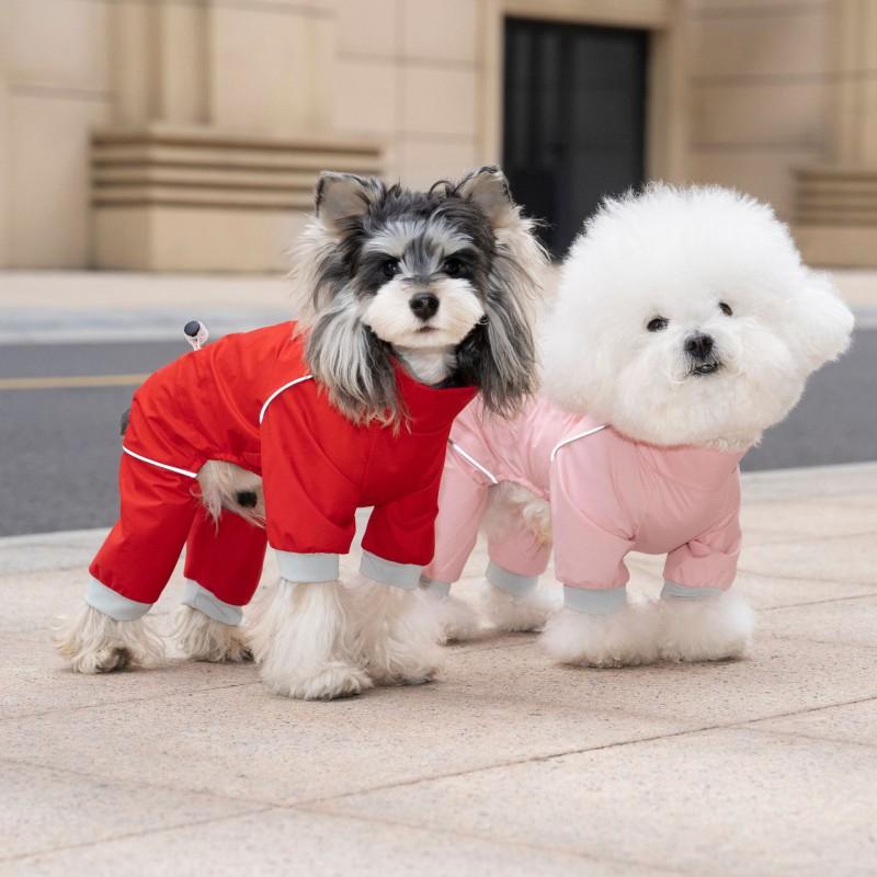 Waterproof Dog Raincoat 4-Legged Pet Coat Small To Large Breeds All Casual Style