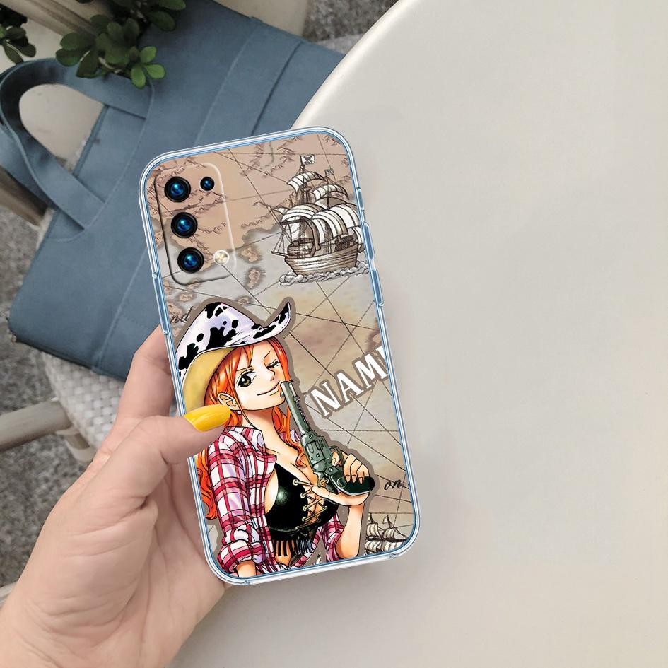 One Piece Luffy Nami Soft Shell Transparent Phone Case for Motorola Moto G7 G8 G9 G84 G85 G73 G24 G15 Z2 Play Power Plus