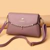 Women's Bag Fashion Soft Leather Middle-aged Mother Shoulder Bag Large Capacity Small Square Bag Women's Satchel