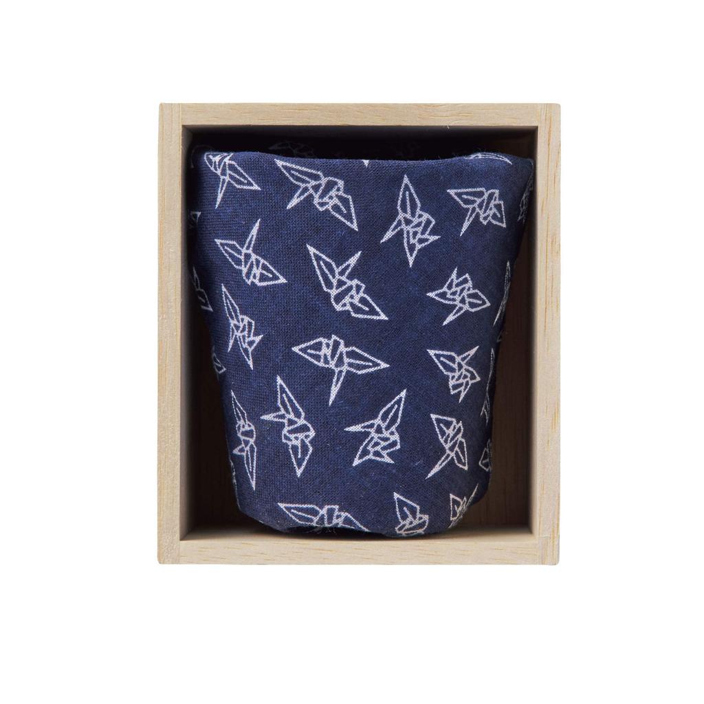 Tajima Glass Edo Glass Fuji Glass Rocks Glass In Wooden Box and Mt. (Moon Snowflake)