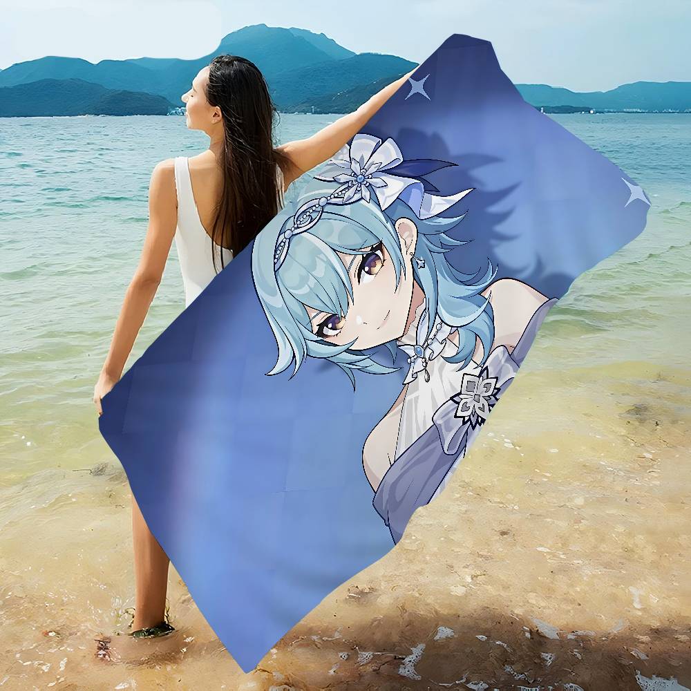 Genshin Impact game Beach Towel Colorful Bath Towels for Girl Microfiber Quick Dry Custom Sand Free Beach Yoga Spa Gym Pool
