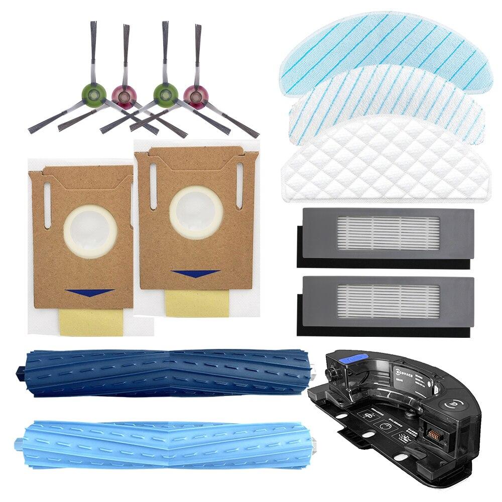 Аксессуар для ECOVACS Deebot T9AIVI, резиновый ролик для ECOVACS T9AIVI, основная щетка, HEPA-фильтр, боковая щетка, тряпка для швабры, мусорное ведро, мешок для мусора