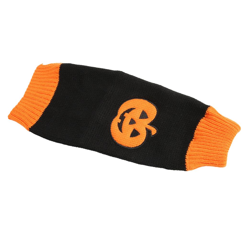 Pet Halloween Sweater Warm Stretchy High Collar Cute Pet Pumpkin Pullover Clothes for Dog Cat