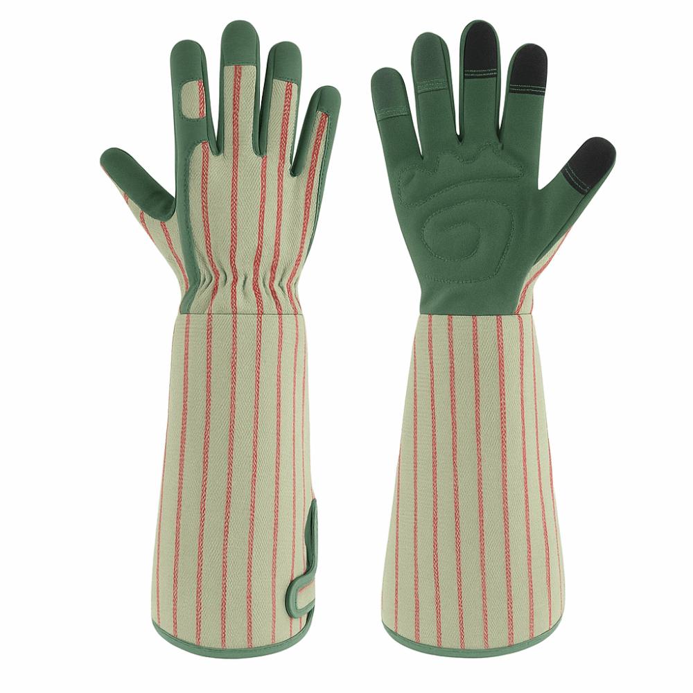 1 Pair Long Elbow Design Gardening Gloves Daisy Pattern Rose Pruning Gloves Garden Work