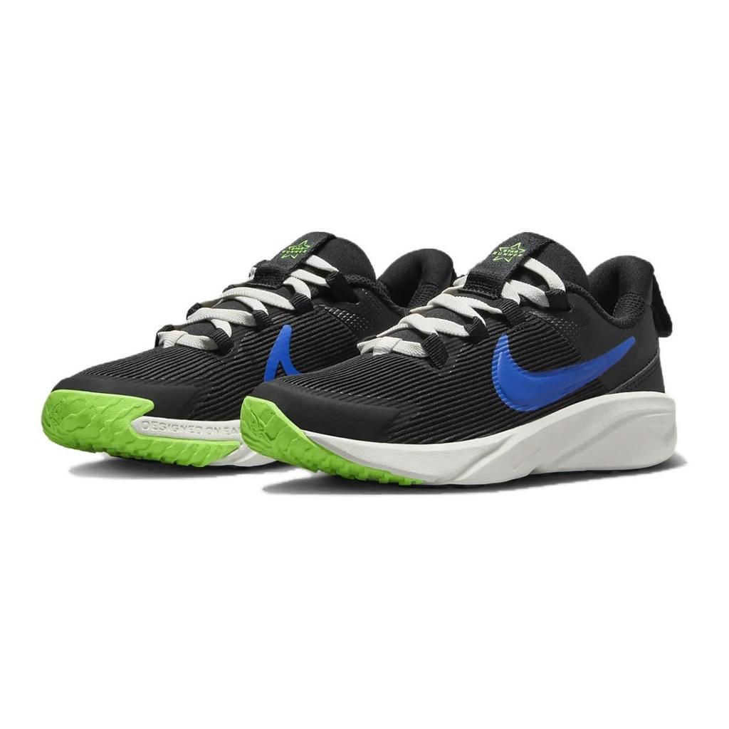 Nike Кроссовки для детей Star Runner 4 PS Black Racer Blue Summit-White Green-Strike DX7614-004