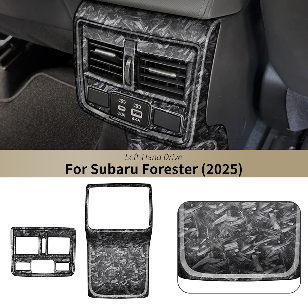 For Subaru Forester 2025 ABS Carbon Fiber Forged Carbon Style LHD Car Front Reading Light Panel Sticker Interior Accessories.