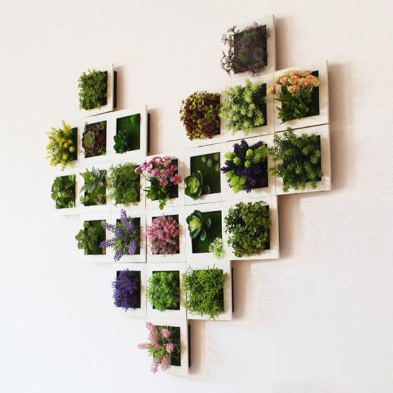 Artificial Flower Succulent Plant Wall Art Frame Living Room Wedding Party Decor