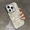 Korean Leopard Print Leather Case for iPhone 16 15 14 13 12 Pro Max 11 Stylish Animal Pattern Soft Shockproof Back Cover Coque