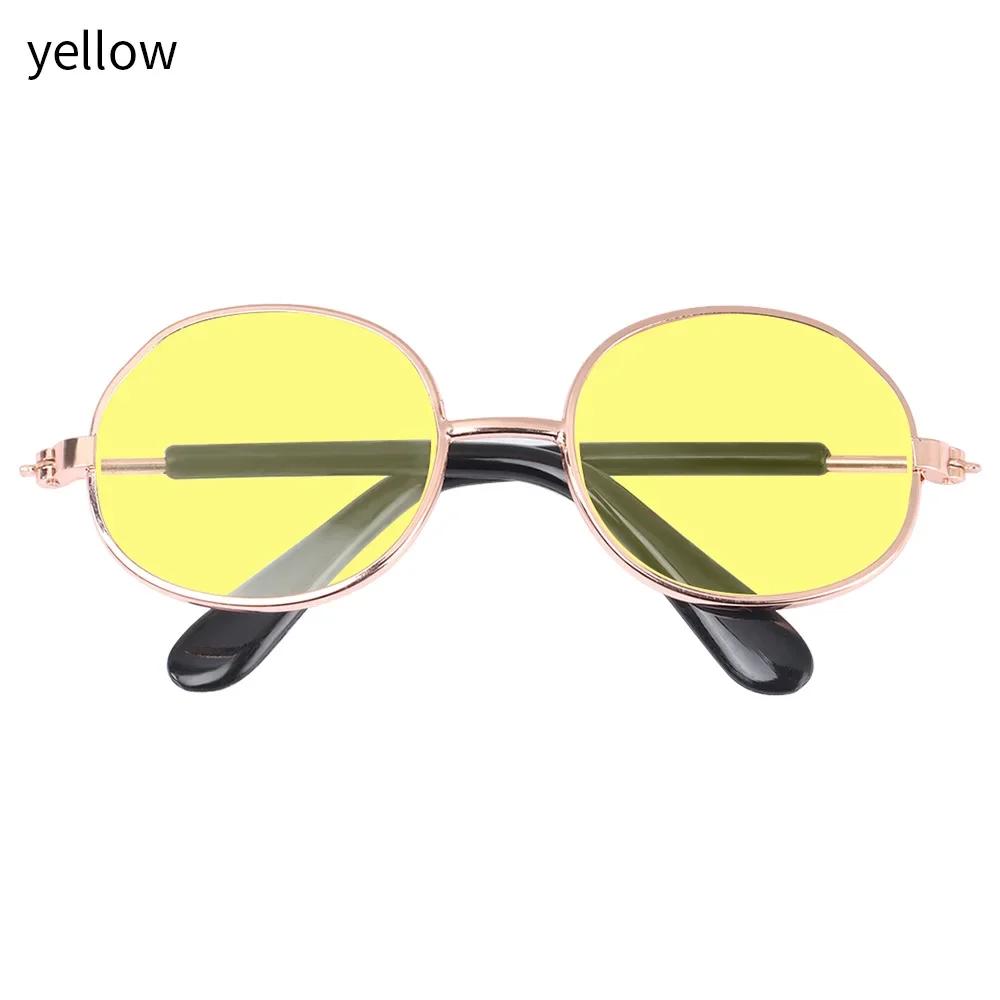 8.5cm Miniature Doll Sunglasses Metal Round Frame Glasses Lovely Doll Eyeglasses For Blythe Doll Accessories Kids Toys