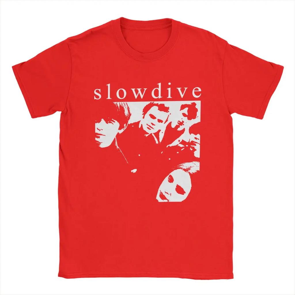 Мужская футболка Slowdive Photo Vintage Pure Cotton Tees Футболки с коротким рукавом Круглый воротник Одежда Оригинал