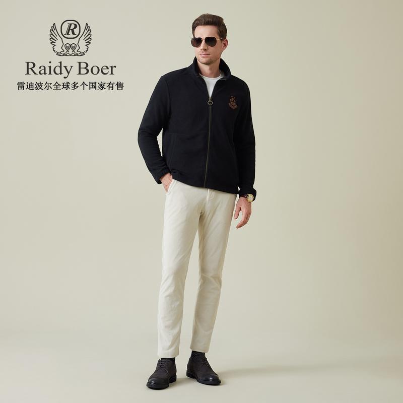[Polar fleece] Men's embroidered stand up collar jacket jacket for autumn 2025