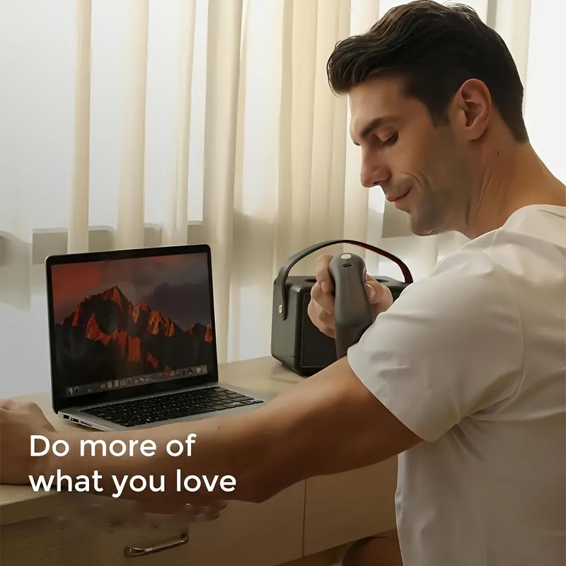 Новейший полностью модернизированный многофункциональный массажер для фасций, с 5 ручными насадками, 5 режимами, 5 частотами, портативный и удобный