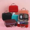 Large Capacity Korean Style Stone Pattern Cosmetic Bag with Mirror