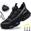Rotating Button Work Safety Shoes Work Sneakers Steel Toe Cap Work Boots Security Indestructible Shoes Protective Boots