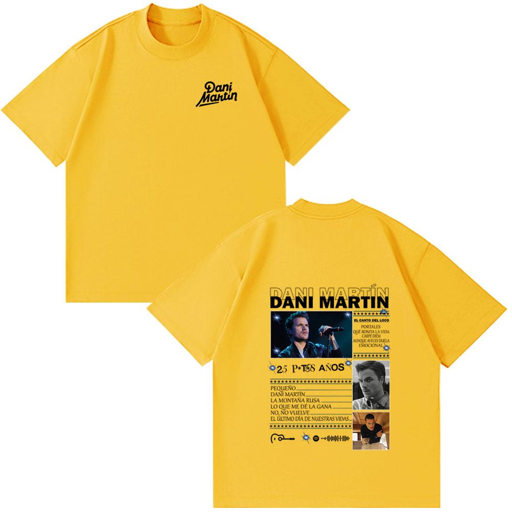 Dani Martin Album Tour Merch T Shirts Unisex Women Clothing Fashion Vintage Short Sleeve Tshirts Cotton Casual Loose Streetwears