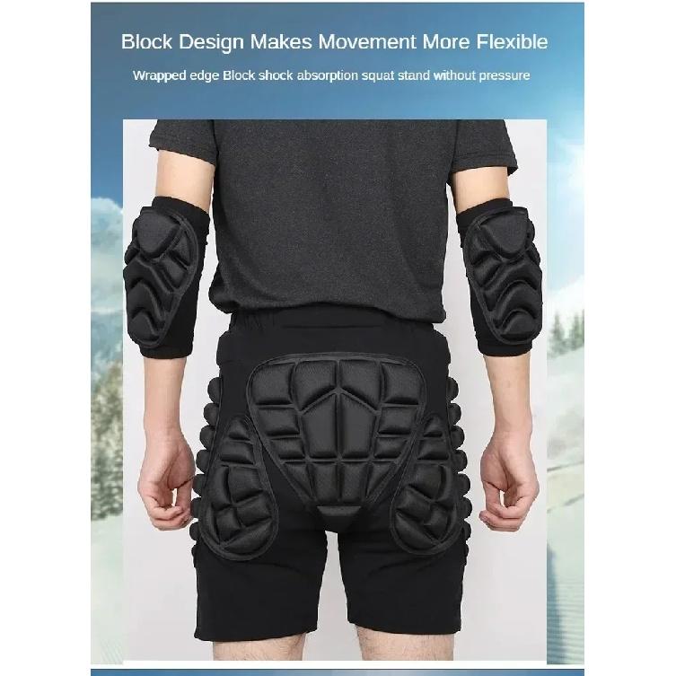 Kids Outdoor Sports Protective Shorts Ski Snowboard Roller Skate Hip Padded Gear