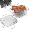 Stainless Steel Mesh Air Fryer Baking Rack Rust-proof Air Fry Basket Steaming Cooling Grid  Kitchen