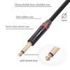 Professional Male 3pin XLR To Dual 6.35mm TS Mono Plug Cable Y Splitter Cable for Mic Mixer Amplifier Accessories