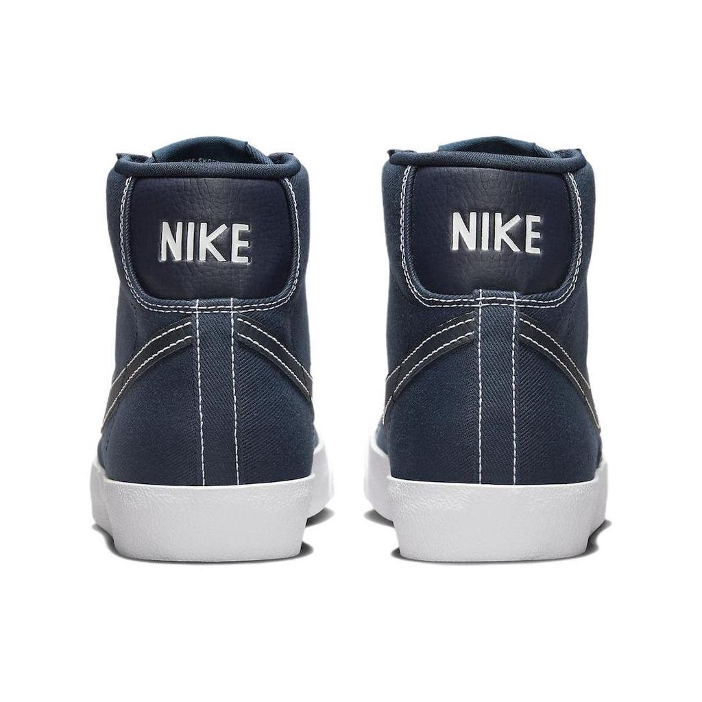 Nike Blazer Denim Slip Resistant Durable Lightweight Mid Top Skate Shoes Women Sneakers Blue DX5550-400