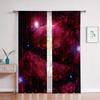 Starry Sky Theme Curtain, Galaxy, Star Pictures, Science Fiction, Fantasy, A Set Of Two, Home Bedroom Living Room Curtain.