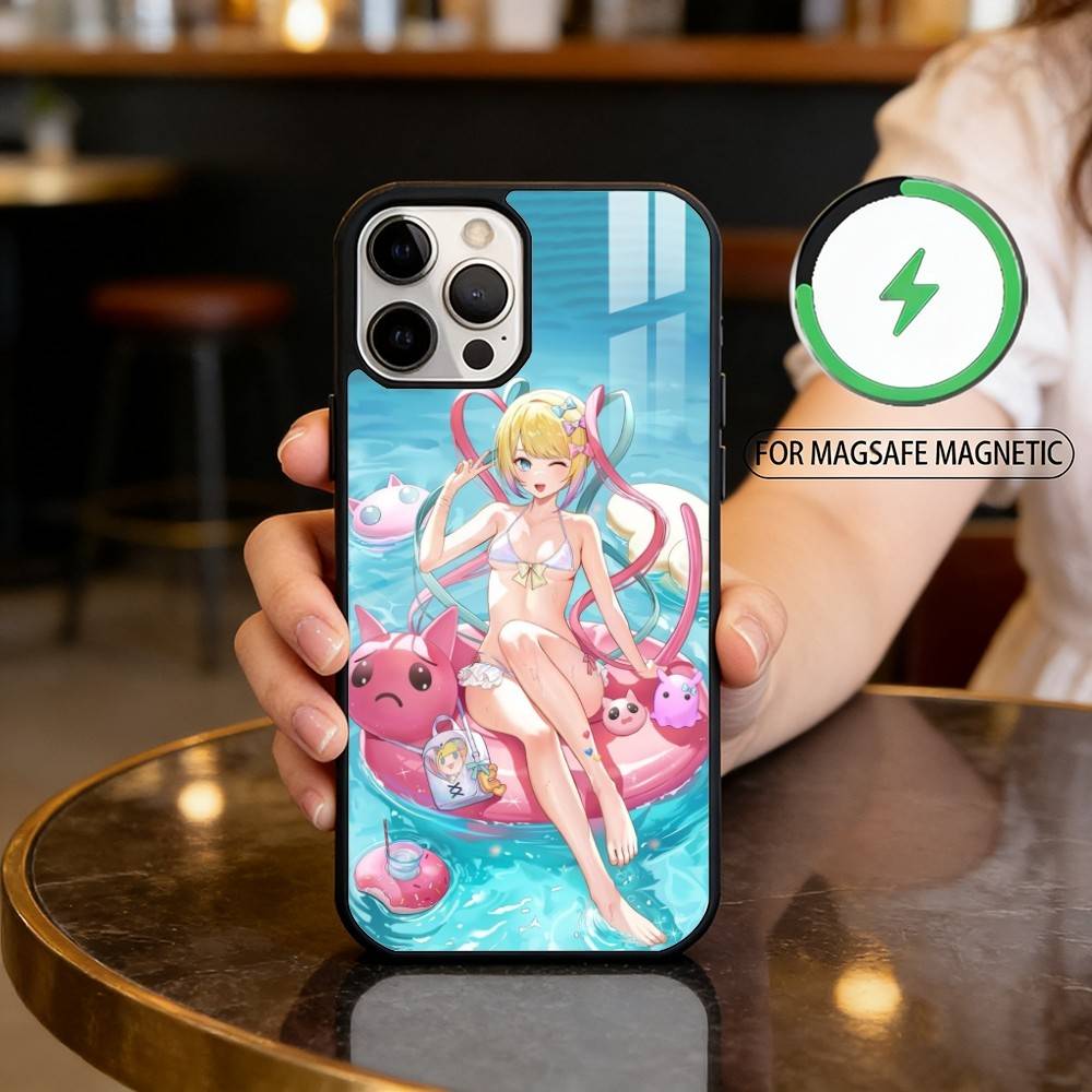 Чехол для телефона Game Needy Girl Overload Magnetic для беспроводной зарядки Magsafe для iPhone 17, 16, 15, 14, 13, 12, 11 Plus, Pro Max